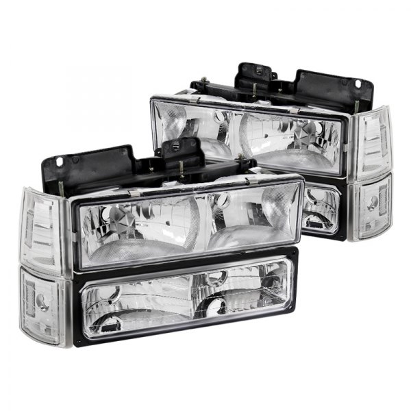 Spec-D® - Chrome Euro Headlights with Corner and Bumper Lights, GMC CK Pickup