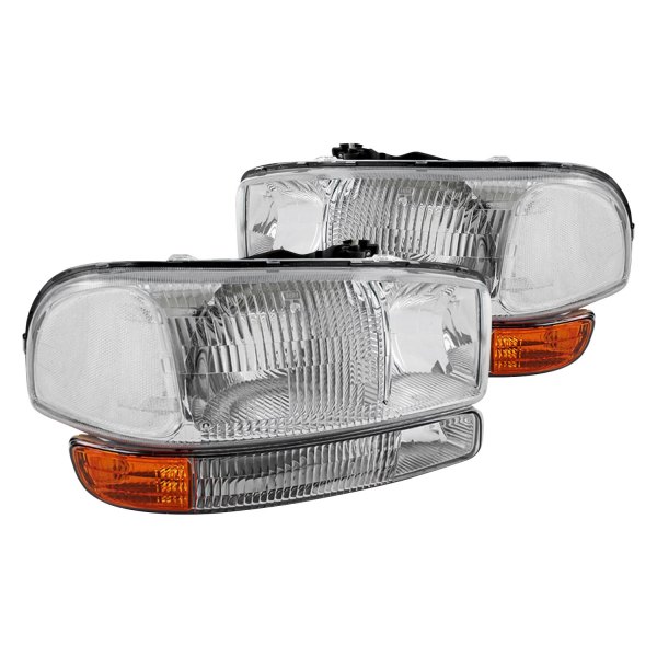 Spec-D® - Chrome Euro Headlights with Turn Signal/Parking Lights
