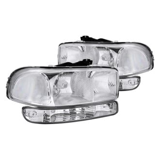 Spec-D® - Driver and Passenger Side Chrome Euro Headlights with Turn Signal/Parking Lights