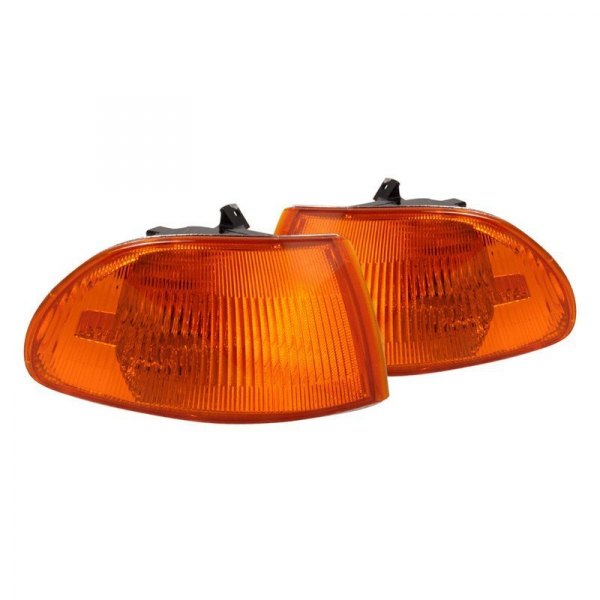 Spec-D® - Chrome/Amber Factory Style Turn Signal/Corner Lights, Honda Civic
