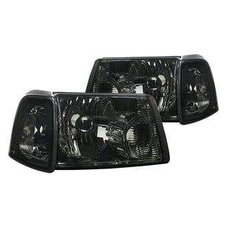 Spec-D® - Driver and Passenger Side Chrome/Smoke Euro Headlights with Corner Lights