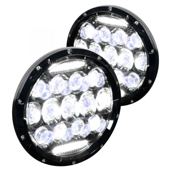 Spec-D® - 7" Round Black Projector LED Headlights