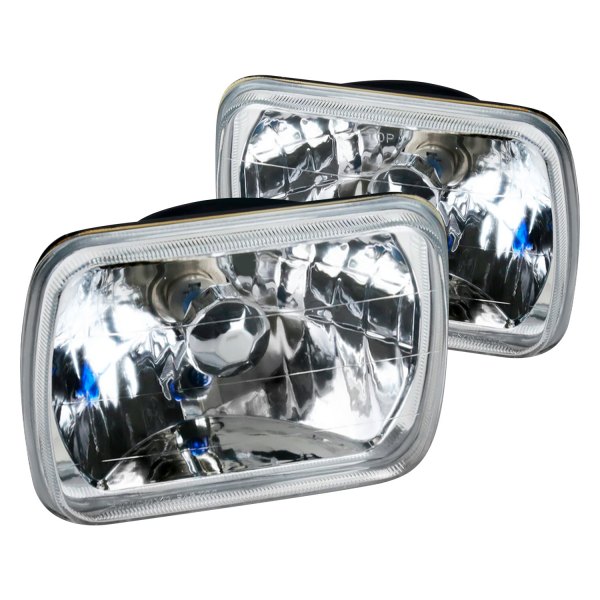 Spec-D® - 7x6" Rectangular Chrome Euro Headlights