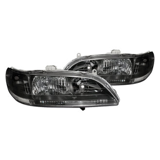 Spec-D® - Driver and Passenger Side Black/Chrome Euro Headlights