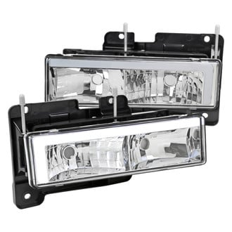 Spec-D® - Driver and Passenger Side Chrome LED DRL Bar Headlights
