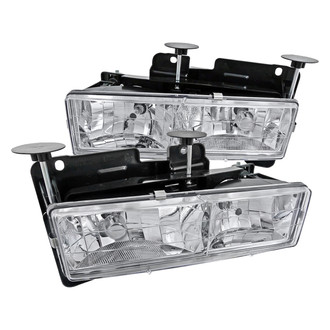 Spec-D® - Driver and Passenger Side Chrome Euro Headlights