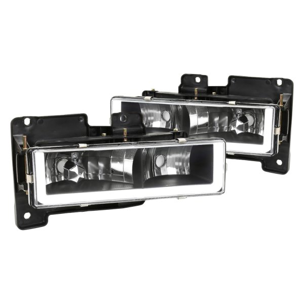 Spec-D® - Matte Black LED DRL Bar Headlights, GMC CK Pickup