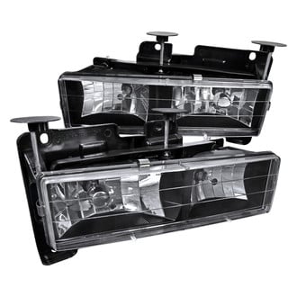 Spec-D® - Driver and Passenger Side Matte Black Euro Headlights