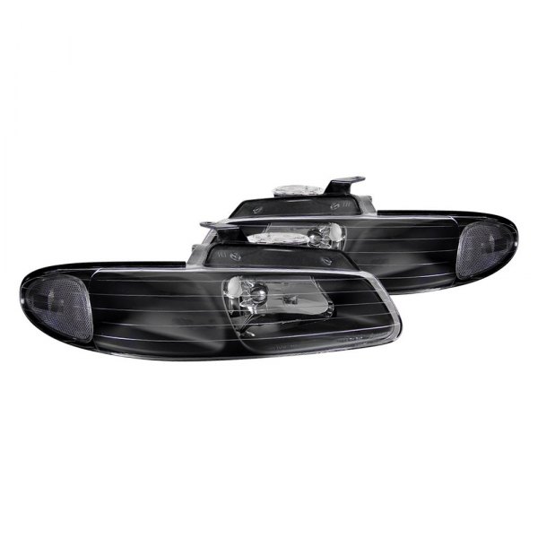 Spec-D® - Black Euro Headlights, Dodge Caravan
