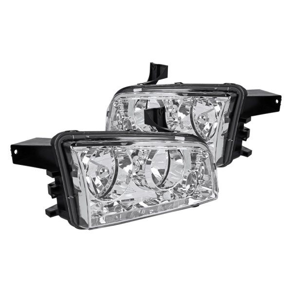 Spec-D® - Chrome Euro Headlights, Dodge Charger