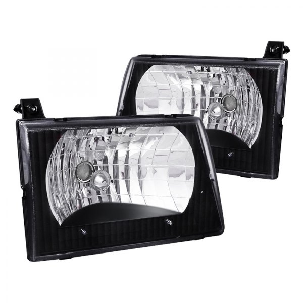 Spec-D® - Black Euro Headlights, Ford E-series