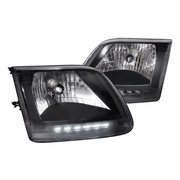 Spec-D® - Black Euro Headlights with Parking LEDs