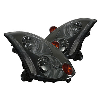 Spec-D® - Driver and Passenger Side Chrome/Smoke Euro Headlights
