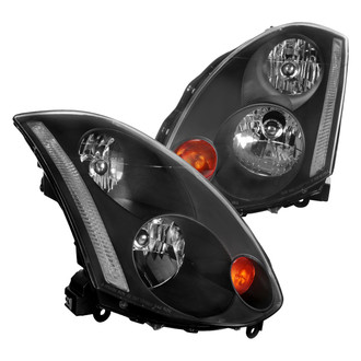 Spec-D® - Driver and Passenger Side Black Euro Headlights