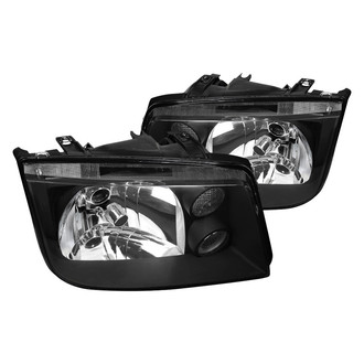 Spec-D® - Driver and Passenger Side Black Euro Headlights with Fog Lights