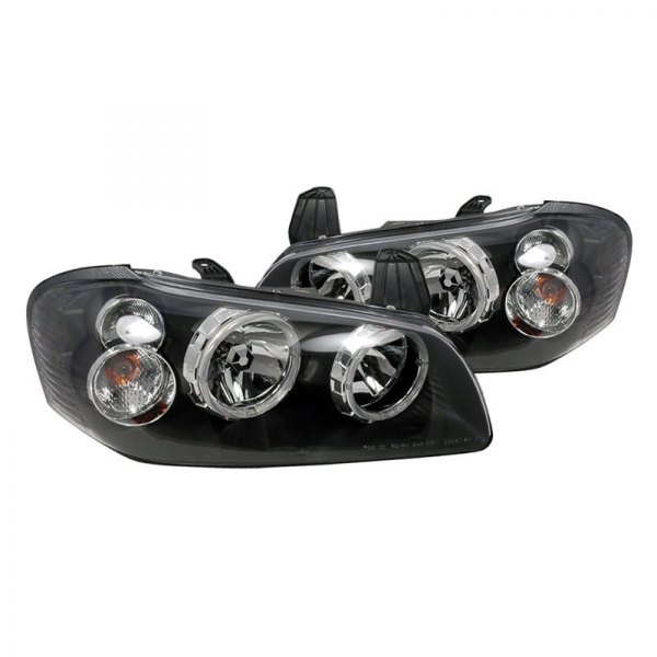 Spec-D® - Black LED Dual Halo Euro Headlights, Nissan Maxima