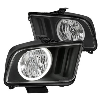 Spec-D® - Driver and Passenger Side Black LED Halo Euro Headlights