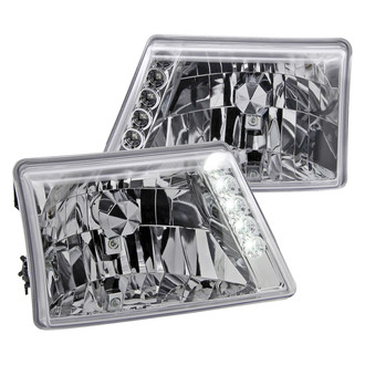 Spec-D® - Driver and Passenger Side Chrome Euro Headlights with Parking LEDs