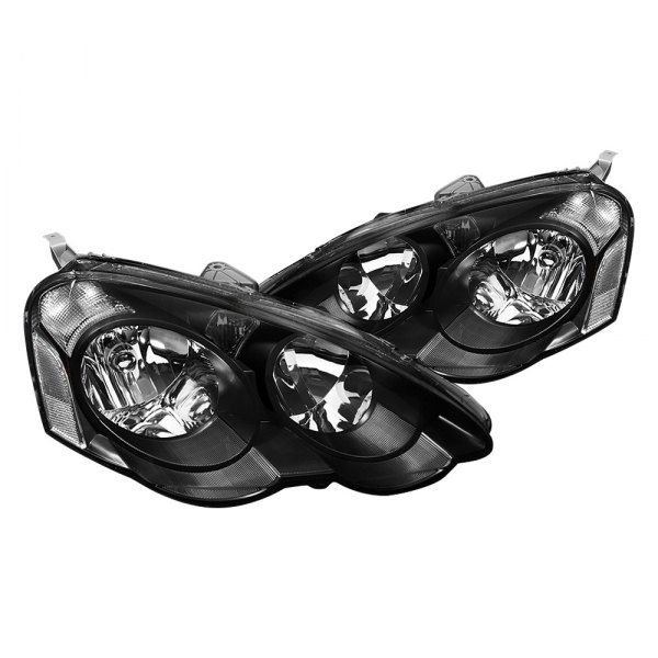 Spec-D® - Black/Smoke Euro Headlights, Acura RSX