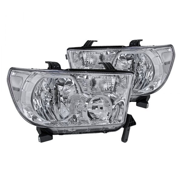 Spec-D® - Chrome Euro Headlights, Toyota Tundra