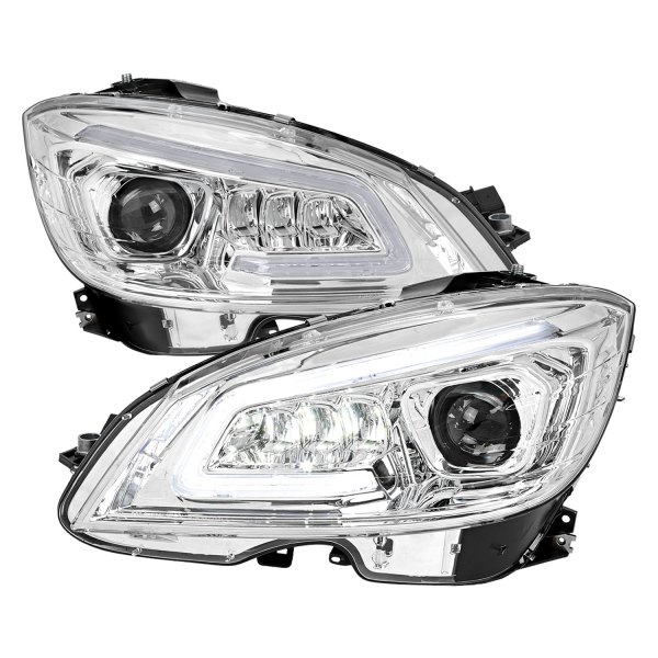 Spec-D® - Chrome Sequential Light Tube Projector LED Headlights