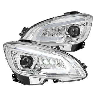 Spec-D® - Driver and Passenger Side Chrome Sequential Light Tube Projector LED Headlights