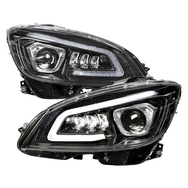 Spec-D® - Black Sequential Light Tube Projector LED Headlights
