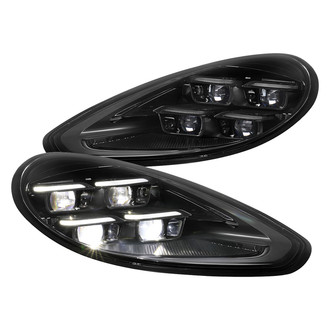 Spec-D® - Driver and Passenger Side Matte Black Projector LED Headlights with DRL