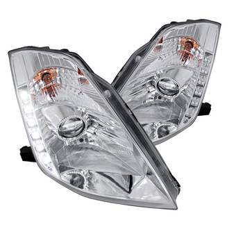 Spec-D® - Driver and Passenger Side Chrome Projector Headlights with LED DRL