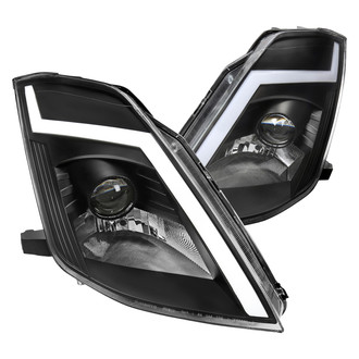Spec-D® - Driver and Passenger Side Matte Black Sequential LED Light Tube Projector Headlights