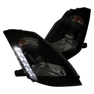 Spec-D® - Driver and Passenger Side Black/Smoke Projector Headlights with LED DRL