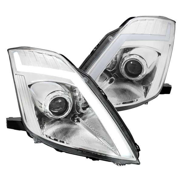 Spec-D® - Driver and Passenger Side Chrome Sequential LED Light Tube Projector Headlights
