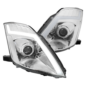 Spec-D® - Driver and Passenger Side Chrome Sequential LED Light Tube Projector Headlights