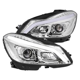 Spec-D® - Driver and Passenger Side Chrome Sequential LED DRL Bar Projector Headlights