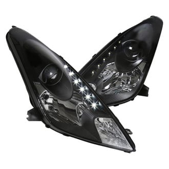 Spec-D® - Driver and Passenger Side Black Projector Headlights with LED DRL
