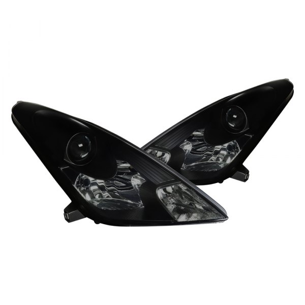 Spec-D® - Black/Smoke Projector Headlights, Toyota Celica