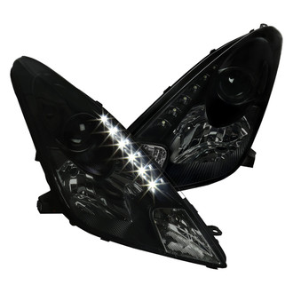 Spec-D® - Driver and Passenger Side Black/Smoke Projector Headlights with LED DRL