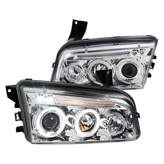 Spec-D® - Driver and Passenger Side Chrome Dual Halo Projector Headlights with Parking LEDs