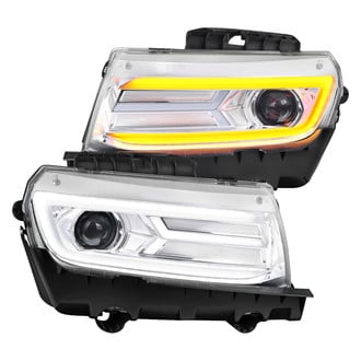 Spec-D® - Driver and Passenger Side Chrome Sequential DRL Bar Projector Headlights