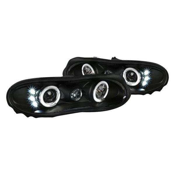 Spec-D® - Chevy Camaro 1998 Black Dual Halo Projector Headlights with  Parking LEDs