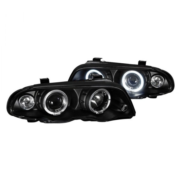 Spec-D® - Black LED Dual Halo Projector Headlights, BMW 3-Series