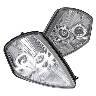 Spec-D® - Driver and Passenger Side Chrome LED Dual Halo Projector Headlights