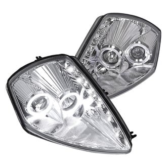 Spec-D® - Driver and Passenger Side Chrome Dual Halo Projector Headlights with LED DRL