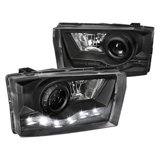 Spec-D® - Driver and Passenger Side Black Projector Headlights with LED DRL