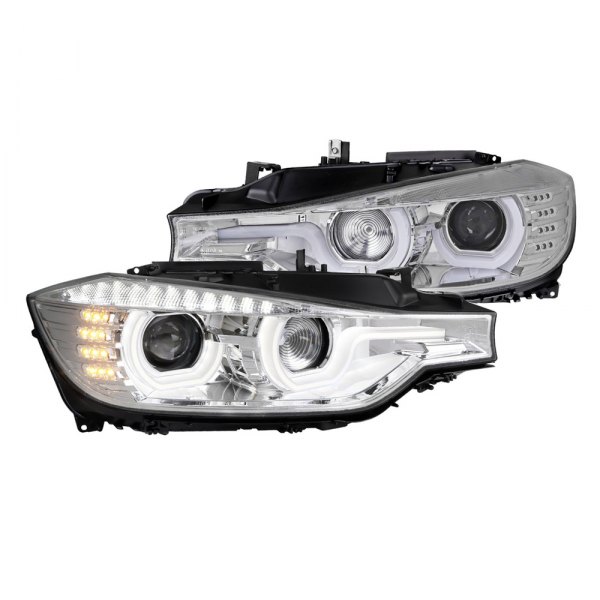 Spec-D® - Chrome DRL Bar Projector Headlights with LED Turn Signal