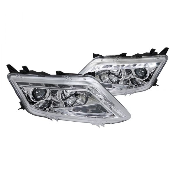 Spec-D® - Chrome Projector Headlights with LED DRL, Ford Fusion