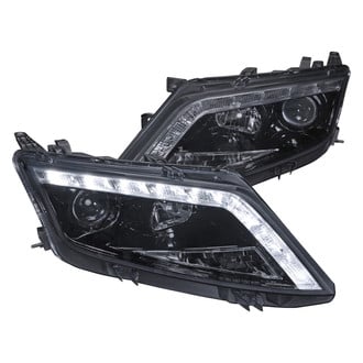 Spec-D® - Driver and Passenger Side Gloss Black/Smoke Projector Headlights with LED DRL