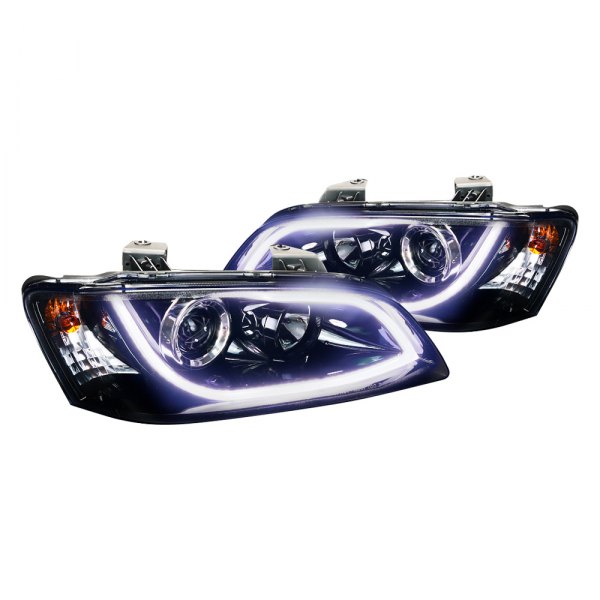 Spec-D® - Black/Smoke LED DRL Bar Projector Headlights, Pontiac G8