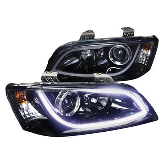 Spec-D® - Driver and Passenger Side Black/Smoke LED DRL Bar Projector Headlights