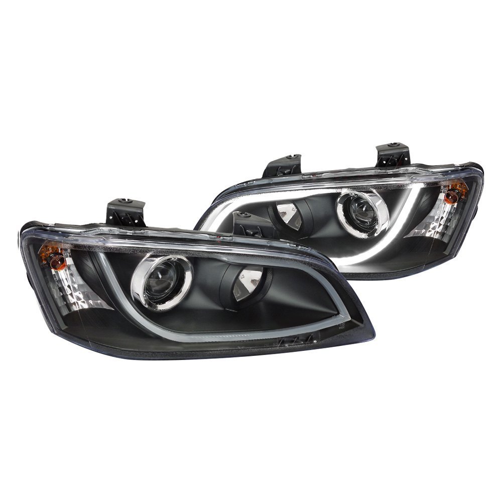 Spec-D® - Pontiac G8 2008 Black LED DRL Bar Projector Headlights